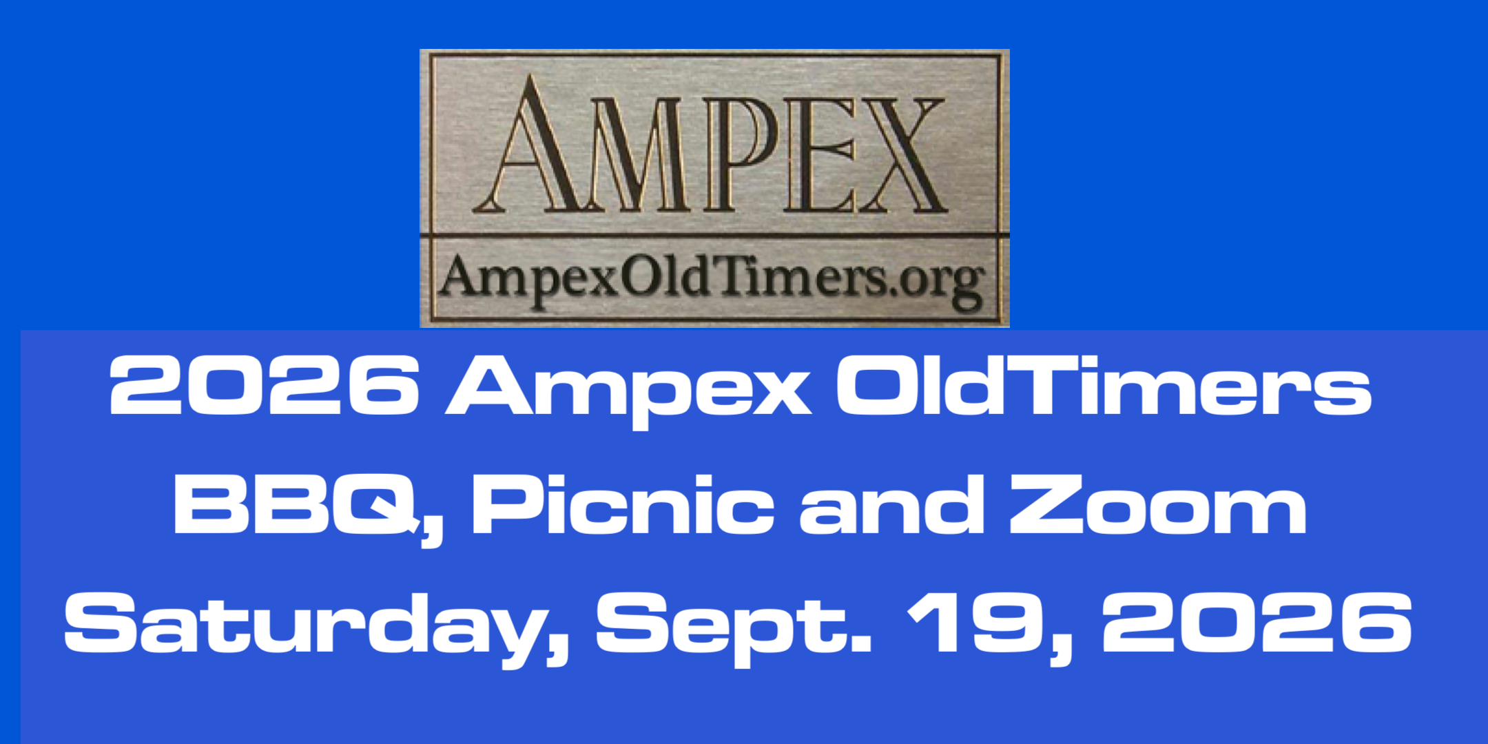 2026 Ampex BBQ & Picnic Logo-Saturday, Sept. 19, 2026